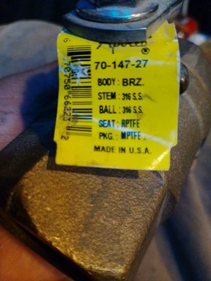 Nuevo Stock Antiguo (NOS) Apollo 1-1/2" Válvula de Bola de Bronce​Esta es una... Foto 1 de 4