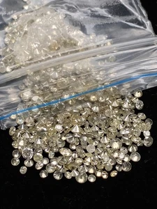 2+carat Scoop 1.5-3.0mm yellow color round brilliant cut natural diamond lot - Picture 1 of 11