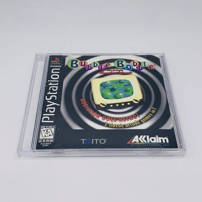 Bubble Bobble Featuring Rainbow Islands PS1, 1996 - disco e manuale senza inserto posteriore - Immagine 1 di 4