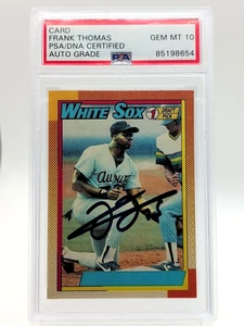 RC REPRINTS 1990 Topps 414 Frank Thomas No Name Hand Signed / Autographed  - PSA - Picture 1 of 14