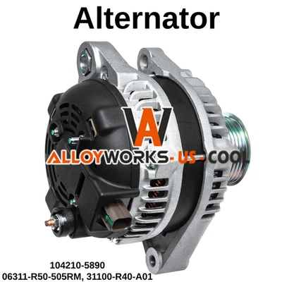 Alternador nuevo compatible con Honda Accord 2008-2012 2,4 L l4 2009-2014 Acura TSX 2,4 L L4 Foto 1 de 4