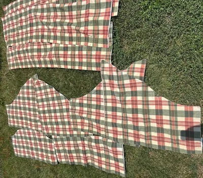 Juego de cenefa cortina café estilo country de colección a cuadros estilo floral vacilante Foto 1 de 4