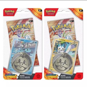 POKEMON TCG Scarlet & Violet Surging Sparks SV8 Checklane Blisters (Pair) - Picture 1 of 3