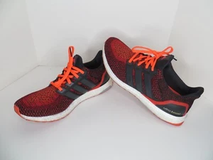 Adidas Ultra Boost 2.0 Solar Red Core Black Size 12 Used Worn AQ5930 - Picture 1 of 21