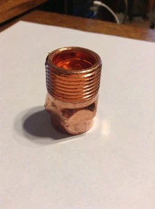 Adaptador de cobre roscado NPT macho de 3/4"" C x 3/4"" macho - Imagen 1 de 7