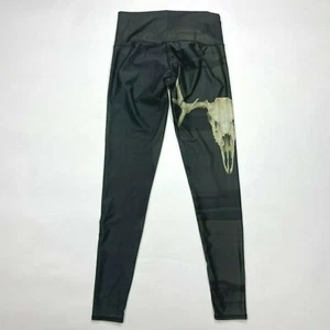 Teeki Deer Medicine Charcoal Hot Pant Stretch Gym Yoga Run Leggings Women Small - Picture 1 of 12