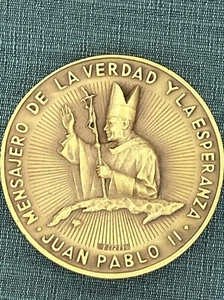 Ich bin Edgar Berebi Das ist mein Papst Johannes Paul ll Juan Pablo Kuba Medaille 1998 - Bild 1 von 12