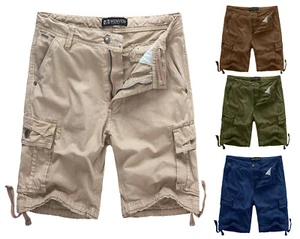 Pantalones cortos de carga WenVen para hombre 100 % algodón varios bolsillos (tallas altas regulares y grandes) - Imagen 1 de 87