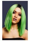 Jasna limonkowa zieleń peruka Kylie - Deluxe dwukolorowa mieszanka - Wysoka jakość