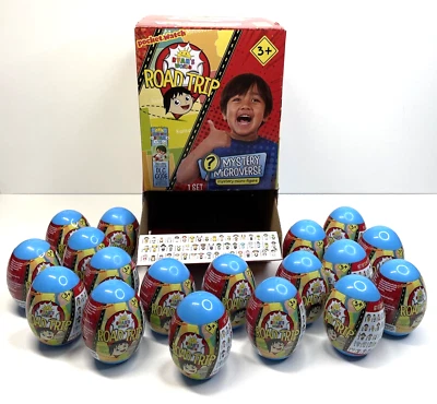 Ryan’s World Road Trip Micro Mystery Sorpresa Figura Huevos Pantalla Completa Lote de 18 Foto 1 de 4