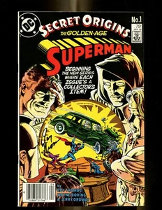 SECRET ORIGINS 1 NEWSSTAND (9.4) AUTO THOMAS W/ COA GOLDEN AGE SUPERMAN (s002) - Picture 1 of 2