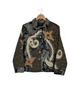 Embroidered Jacket Size Large Petite Rayon Blend Abstract Pattern Beads Unique