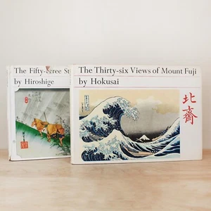 Set of 2 Japanese Artist Books Featuring Hokusai & Hiroshige w 89 Color Plates - Picture 1 of 10