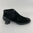 Camper Alright Black Nubuck Leather Pull On Chelsea Low Heels Boots Size 38 UK5