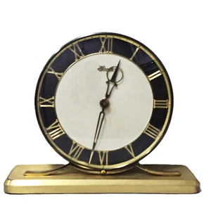 Hermle Brass Mechanical Mantel Clock German Timepiece Keyless Wind Up System - Picture 1 of 9