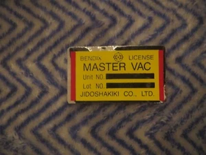 1980 1981 MAZDA RX7 RX-7 POWER BRAKE BOOSTER MASTER VAC DECAL STICKER - Picture 1 of 2