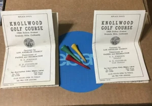 Granada Hills CA L.A. County Knollwood Golf Course VTG 1950's Golf Scorecard 2pc - Picture 1 of 9
