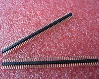 10pcs Male Gold-plated 2.54mm 80pins 2X40 Row Double Male Pin Curve Header Strip