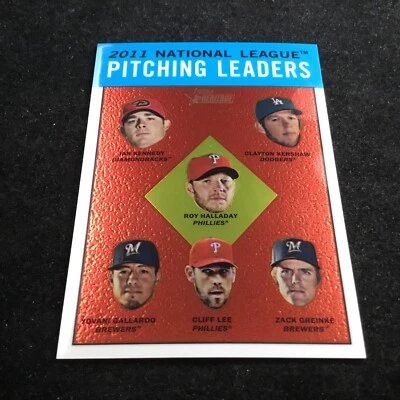 2012 Heritage Chrome League Leaders #HP94 Halladay HOF Lee Kershaw #1868/1963 - Image 1 of 4