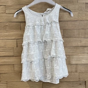 H&M Top Trägershirt Shirt ärmellos Spitze Gr 146 Mädchen Beige - Bild 1 von 5