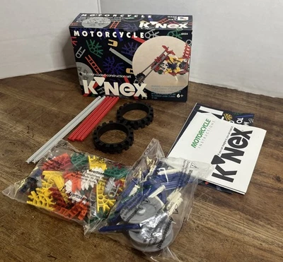 K'NEX Motorcycle 1992 Vintage Color Coded Building Set 10004 New Open Box - Image 1 of 4