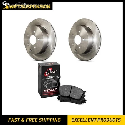 C-Tek Rear Disc Brake Pad Set Disc Brake Rotor 3 PCS for 2006-2008 BMW 750i - Imagem 1 de 4