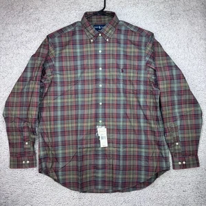 Vintage Polo Ralph Lauren Hemd Herren XL 17 1/2 Button Down klassische Passform kariert neu mit Etikett - Bild 1 von 6