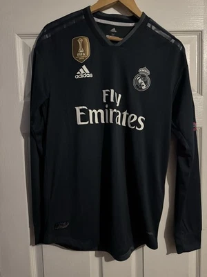 Camiseta Adidas Real Madrid 18/19 Auténtica Visitante Manga Larga Hombre Foto 1 de 4
