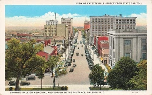 Postal de Raleigh N.C. Fayetteville Street desde el Capitolio 1915 K673 - Imagen 1 de 2