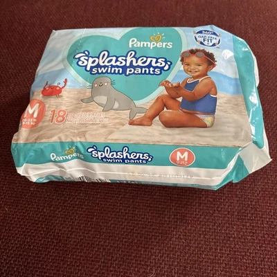 Pantalones de natación desechables Pampers Splashers 18 unidades talla MED 360 grados de espacio ajuste libre Foto 1 de 2