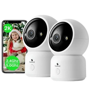 2K Indoor Security Camera 2 Packs, Baby Monitor&Pet Camera 360-Degree for Hom... - Picture 1 of 6