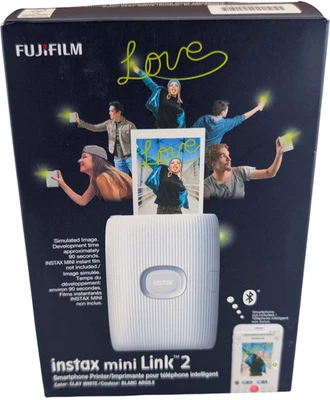 Fujifilm Instax Mini Link 2 Smartphone Printer Clay White Bluetooth 2x3 Prints - Image 1 of 4