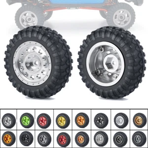 42mm Tires w/ Metal Wheel Rims For RC Kyosho 1/18 Jimny 1/24 Wrangler 1/24 SCX24 - Picture 1 of 28