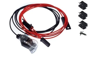 1967-1969 CAMARO FIREBIRD TRUNK LAMP WIRING KIT CONVERTIBLE BULB + SCREW + CLIPS - Picture 1 of 2