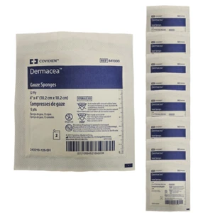 Dermacea Spugna di Garza 12 Strati Sterile 4 x 4" - 10 Confezioni, 2 per Confezione - Foto 1 di 3
