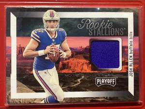 2018 Panini Playoff Rookie Stallions JOSH ALLEN #5 (RC) Player-Worn Patch Bills - Bild 1 von 2