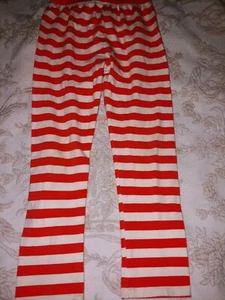 Jelly The Pug Girls Sz. 5 Orange Striped Leggings. Cute - Picture 1 of 6