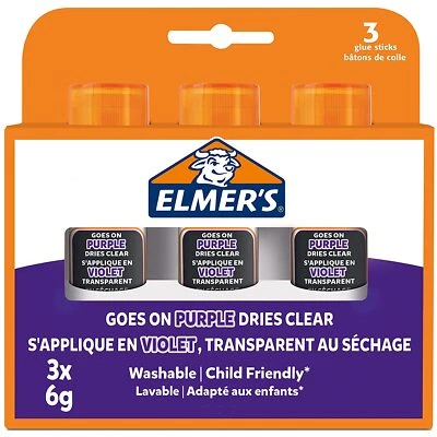ELMERS Elmer's Klebestifte, verschwundene violett, trocknet klar, ideal für Schulen und