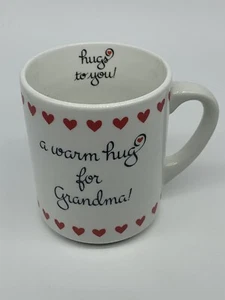 Abbey Press Grandma Coffee Cup Floral Ceramic A warm hug for grandma Mug  - Picture 1 of 7