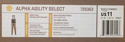 LaCrosse Mens Stout (Husky) Alpha Agility Select Insulated Waders, Camo, Sz 11 - Image 1 of 4