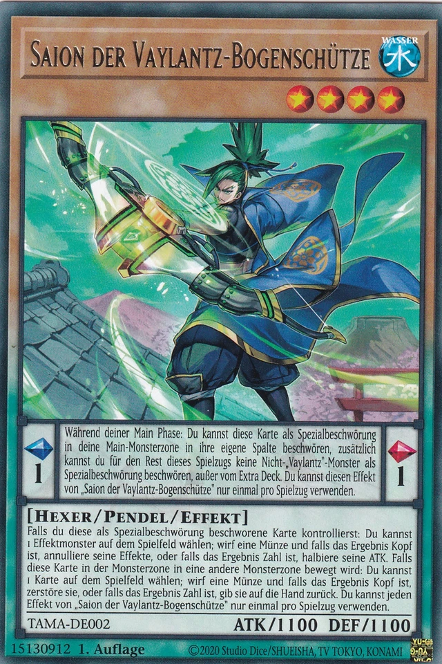 Yu-Gi-Oh TAMA-DE002 Saion der Vaylantz-Bogenschütze 1 Aufl. Rare NM - Bild 1 von 1