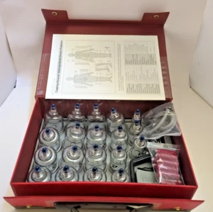 Hansol Bu hang Buhang  19 Cups Cupping Set Massage Vacuum Therapy Pump - Picture 1 of 13