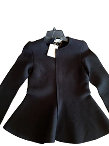 Scanlan Theodore Crepe Knit Ruffle Jacket SMALL NEW WITH TAGS. Stock #A61926 - Picture 1 of 11