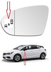 Außenspiegel Spiegelglas für OPEL ASTRA K 2015-2021 Links Assistent Toter Winkel - Picture 1 of 6