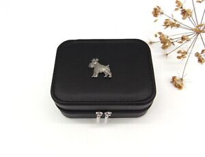 Miniature Schnauzer Black Travel Jewellery Box Schnauzer Gift Dog Dad Xmas Gift