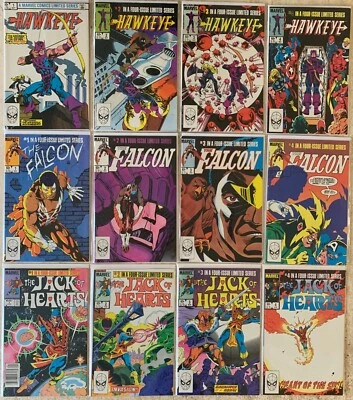HAWKEYE 1-4, FALCON 1-4, JACK OF HEARTS 1-4 | MARVEL 1983-84 | 12 TOTAL | FN - Image 1 of 4