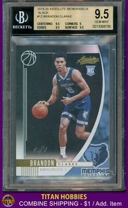 Memorabilia Panini 2019-20 espejo negro #12 Brandon Clarke automático radiocontrol (1/1) BGS 9,5 - Imagen 1 de 2