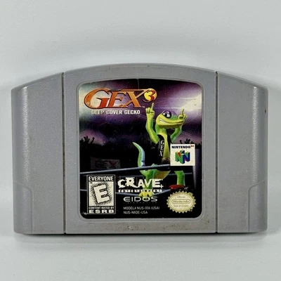 Gex 3 Deep Cover Gecko N64 Nintendo 64 Authentic Retro Game Tested Works - Image 1 of 4