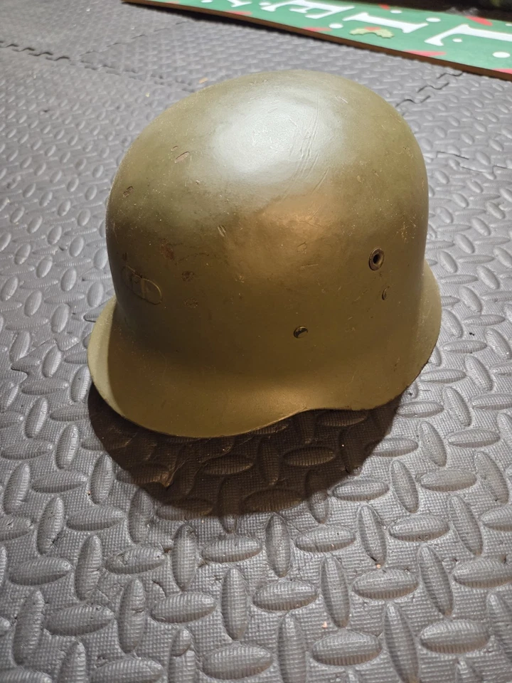 Post war Spanish Modelo Z helmet with original liner and owners name inside - Image 1 of 4