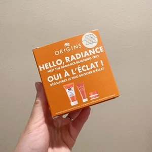 ORIGINS HELLO, RADIANCE - Boosting Trio Set -Ginzing Scrub,Gel Cream, Eye Cream - Picture 1 of 6